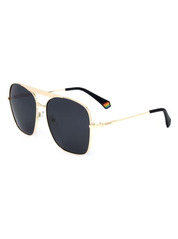 Polaroid Damen-Sonnenbrille in Schwarz/ Gold