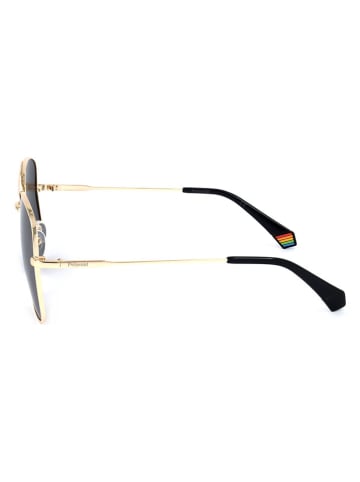 Polaroid Dameszonnebril zwart/goudkleurig