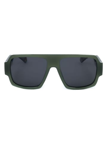 Polaroid Unisex-Sonnenbrille in Khaki/ Dunkelblau