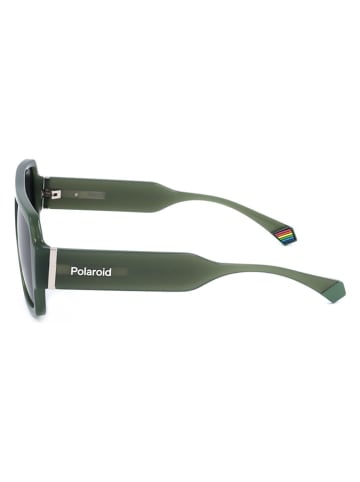 Polaroid Unisex-Sonnenbrille in Khaki/ Dunkelblau