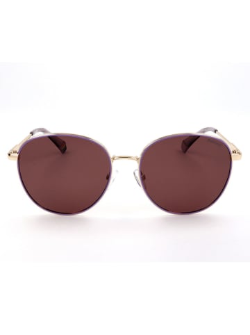 Polaroid Okulary przeciwsłoneczne unisex w kolorze złoto-brązowym