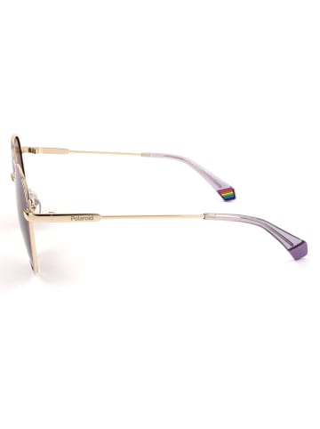 Polaroid Unisex-Sonnenbrille in Gold/ Braun