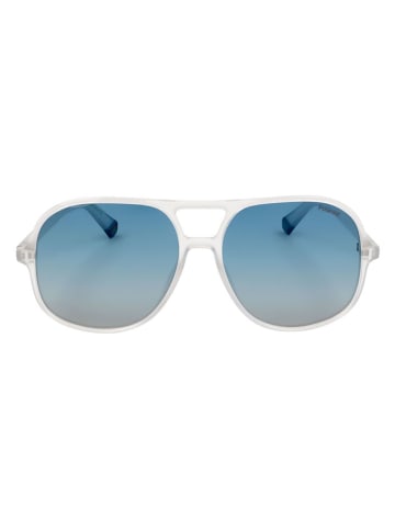 Polaroid Unisex-Sonnenbrille in Weiß/ Blau