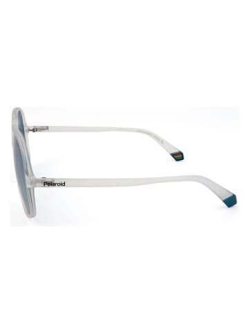 Polaroid Unisex-Sonnenbrille in Weiß/ Blau