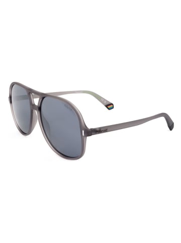Polaroid Unisex-Sonnenbrille in Grau/ Blau