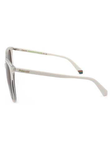 Polaroid Damskie okulary przeciwsłoneczne w kolorze kremowo-brązowym