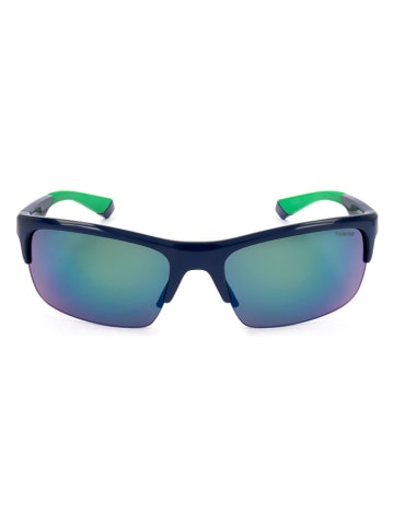 Polaroid Unisex-Sonnenbrille in Dunkelblau/ Blau