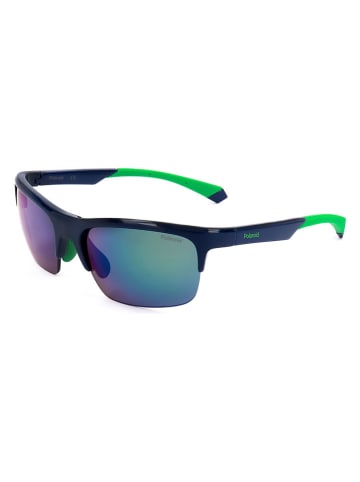 Polaroid Unisex-Sonnenbrille in Dunkelblau/ Blau
