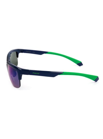 Polaroid Unisex-Sonnenbrille in Dunkelblau/ Blau