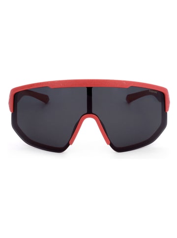 Polaroid Okulary przeciwsłoneczne unisex w kolorze czerwono-czarnym