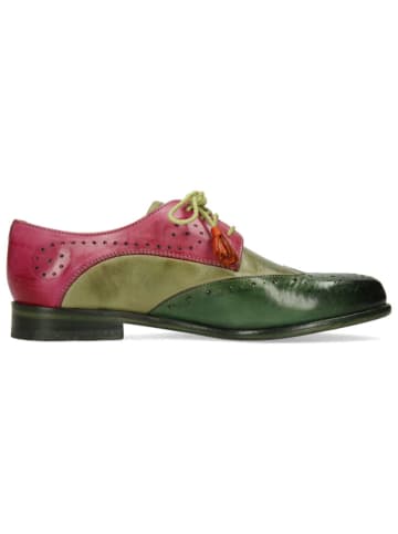 MELVIN & HAMILTON Leder-Schnürschuhe "Selina 41" in Grün/ Pink