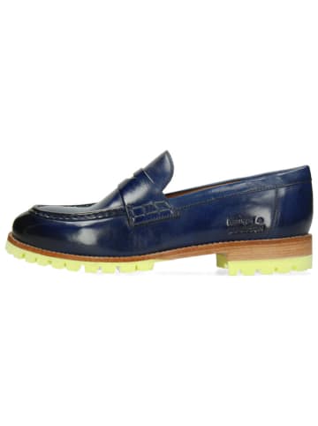MELVIN & HAMILTON Leder-Mokassins "Regine 6" in Blau/ Gelb