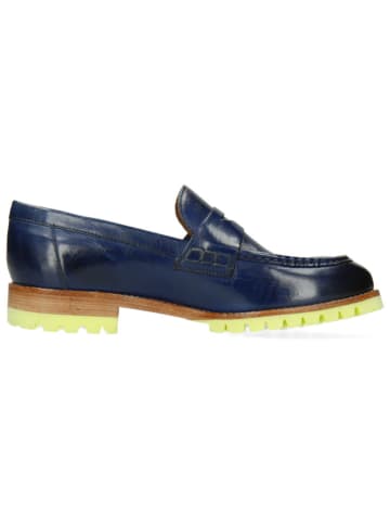 MELVIN & HAMILTON Leder-Mokassins "Regine 6" in Blau/ Gelb