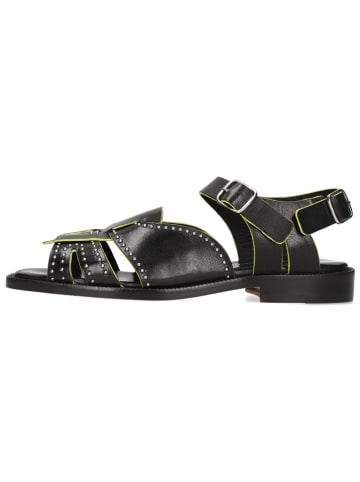 MELVIN & HAMILTON Leder-Sandalen "Everly 1" in Schwarz/ Limette