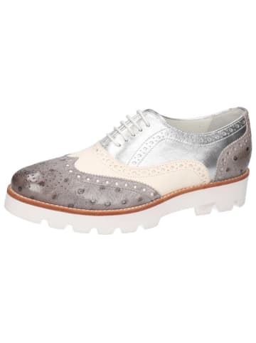 MELVIN & HAMILTON Leren veterschoenen "Molly 2" grijs/zilverkleurig/beige