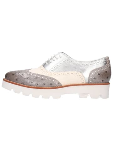 MELVIN & HAMILTON Leder-Schnürschuhe "Molly 2" in Grau/ Silber/ Beige