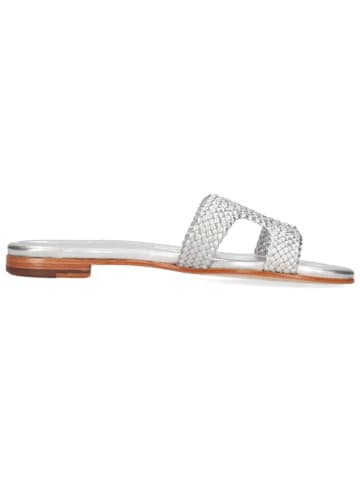 MELVIN & HAMILTON Leren slippers "Hanna 83" zilverkleurig