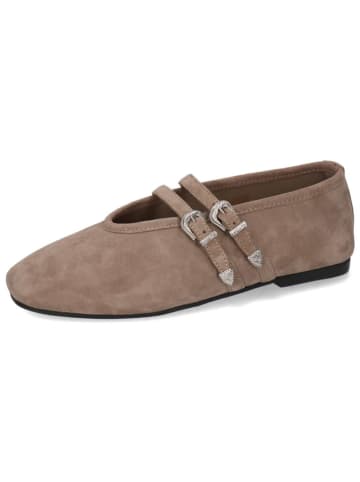 MELVIN & HAMILTON Leren ballerina's lichtbruin