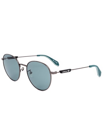 adidas Okulary przeciwsłoneczne unisex w kolorze srebrno-turkusowym
