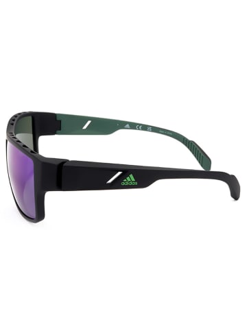 adidas Męskie okulary przeciwsłoneczne w kolorze czarno-turkusowo-fioletowym