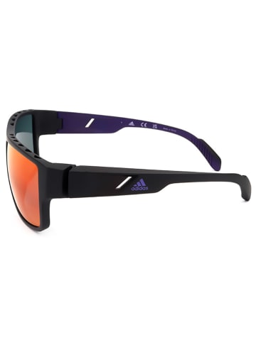 adidas Męskie okulary przeciwsłoneczne w kolorze czarno-fioletowo-pomarańczowym