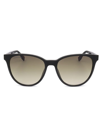 Lacoste Okulary przeciwsłoneczne unisex w kolorze czarno-jasnobrązowym