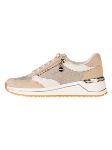 s.Oliver Leren sneakers beige