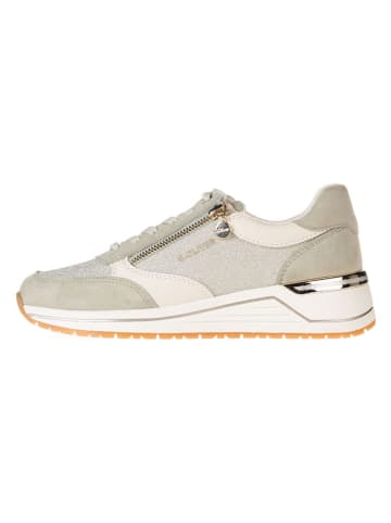 s.Oliver Leder-Sneakers in Khaki