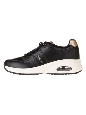 s.Oliver Sneakers in Schwarz/ Gold