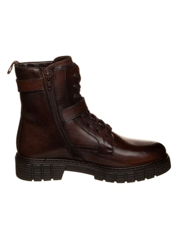 s.Oliver Leder-Boots in Dunkelbraun