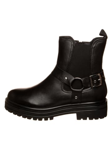 s.Oliver Leder-Boots in Schwarz