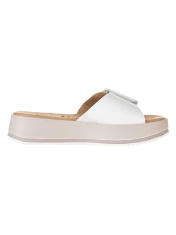 s.Oliver Leren slippers wit