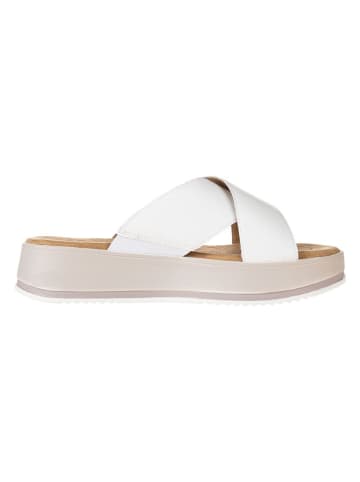 s.Oliverrrrr Leren slippers wit