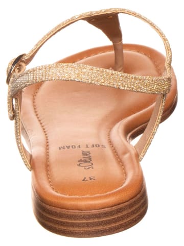 s.Oliver Teensandalen goudkleurig