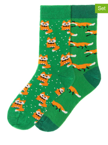 Funky Steps 2er-Set: Socken in Grün