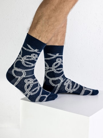 Funky Steps 3-delige set: sokken donkerblauw/blauw