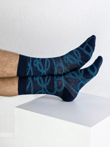 Funky Steps 3-delige set: sokken donkerblauw/blauw