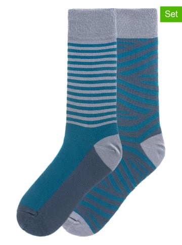 Funky Steps 2-delige set: sokken blauw