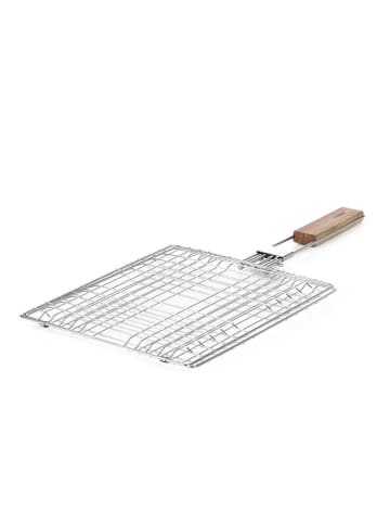 Homla Grillmand "Easy Grill" zilverkleurig/lichtbruin - (L)50 x (B)23 cm