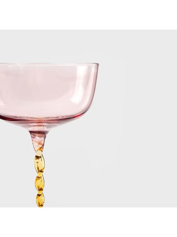 Homla Cocktailglas "Carosello" in Rosa/ Gelb - 260 ml