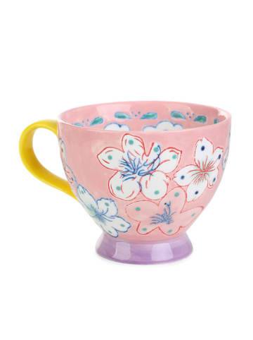 Homla Kubek "Salvia" w kolorze jasnoróżowo-żółtym - 400 ml