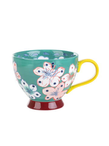 Homla Tasse ''Salvia'' in Türkis/ Gelb - 400 ml
