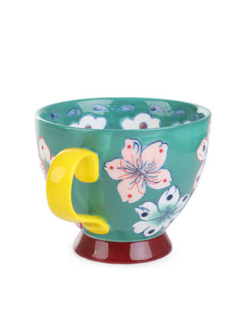 Homla Tasse ''Salvia'' in Türkis/ Gelb - 400 ml