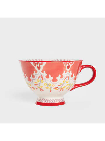 Homla Tasse ''Shilla'' in Rot/ Weiß - 400 ml