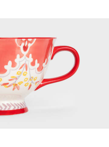 Homla Tasse ''Shilla'' in Rot/ Weiß - 400 ml
