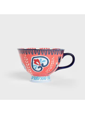 Homla Tasse ''Shilla'' in Rot/ Dunkelblau - 400 ml