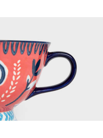 Homla Tasse ''Shilla'' in Rot/ Dunkelblau - 400 ml