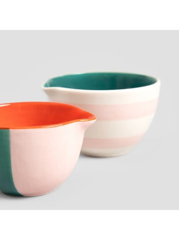 Homla 2-delige set: kommen "Bitti" lichtroze/oranje/groen - Ø 7 cm