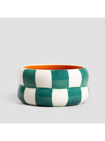 Homla Schale "Bitti" in Weiß/ Türkis/ Orange  - Ø 14 cm