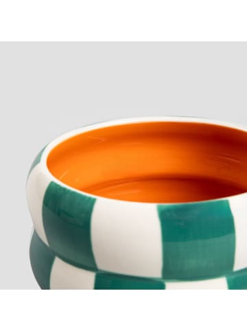 Homla Schale "Bitti" in Weiß/ Türkis/ Orange  - Ø 14 cm